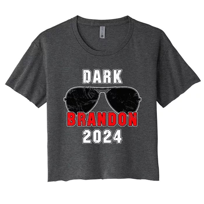 Dark Brandon 2024 CMon Man Vote Joe Pro Biden Women's Crop Top Tee