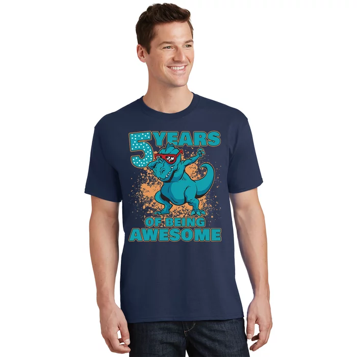 Dinosaur Birthday 5 Year Old Boy | Birthday Boy T-Shirt