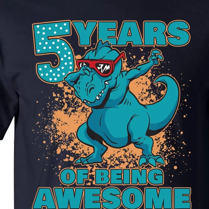 Dinosaur Birthday 5 Year Old Boy | Birthday Boy Tall T-Shirt