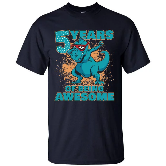 Dinosaur Birthday 5 Year Old Boy | Birthday Boy Tall T-Shirt