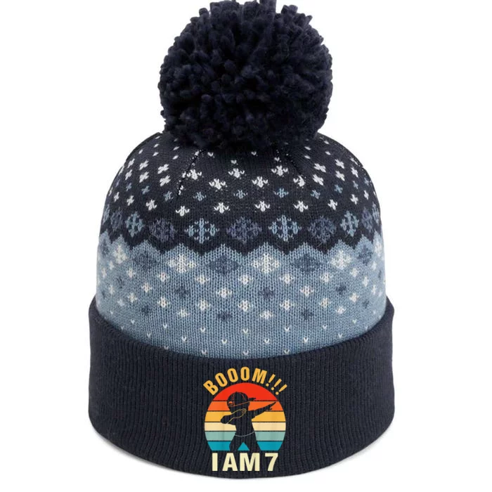 Dabbing Birthday 7 Years Old Birthday Outfit The Baniff Cuffed Pom Beanie