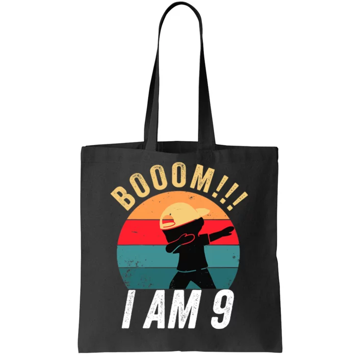 Dabbing Birthday 9 Years Old Birthday Outfit Boy Gift Tote Bag