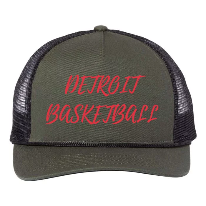 Detroit Basketball Retro Rope Trucker Hat Cap