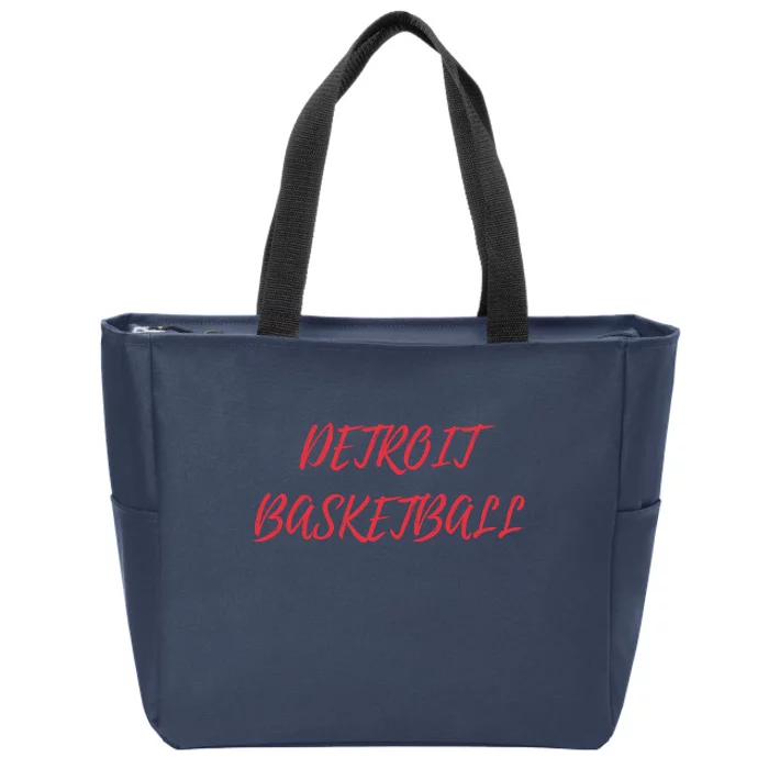 Detroit Basketball Zip Tote Bag