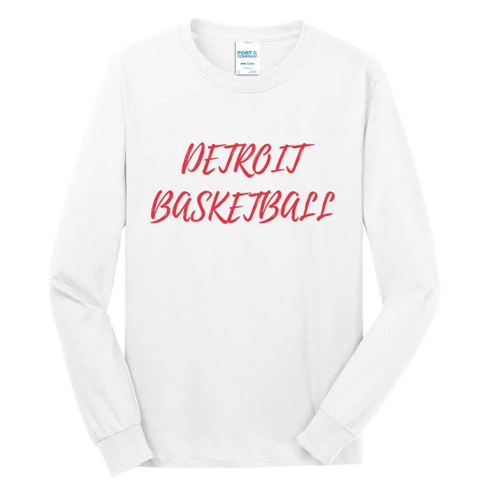 Detroit Basketball Tall Long Sleeve T-Shirt