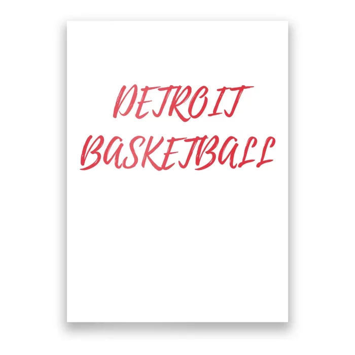 Detroit Basketball Poster