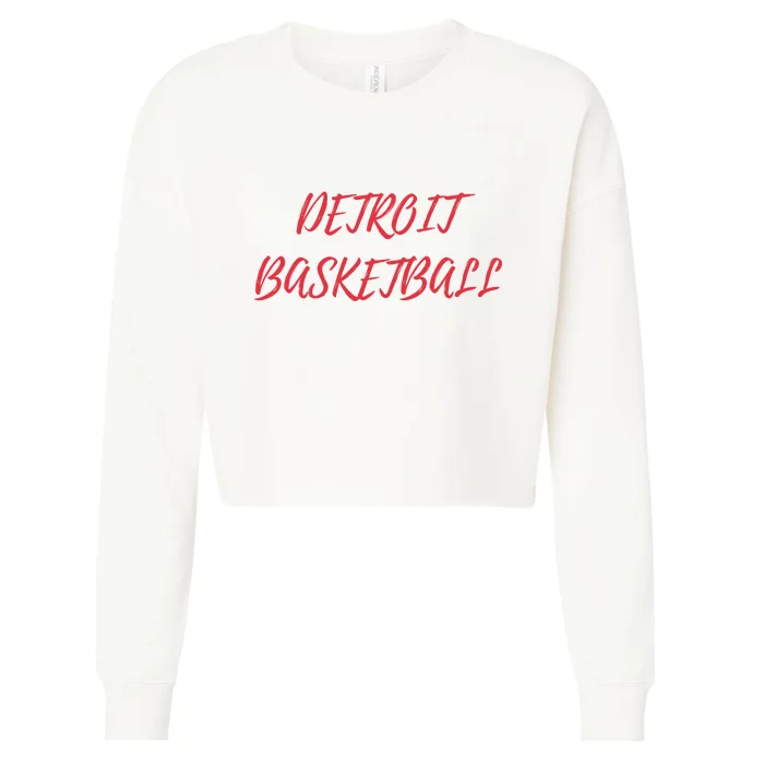 Detroit Basketball Cropped Pullover Crew