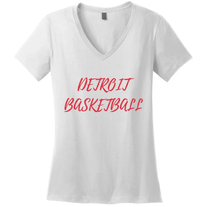 Detroit Basketball Women's V-Neck T-Shirt