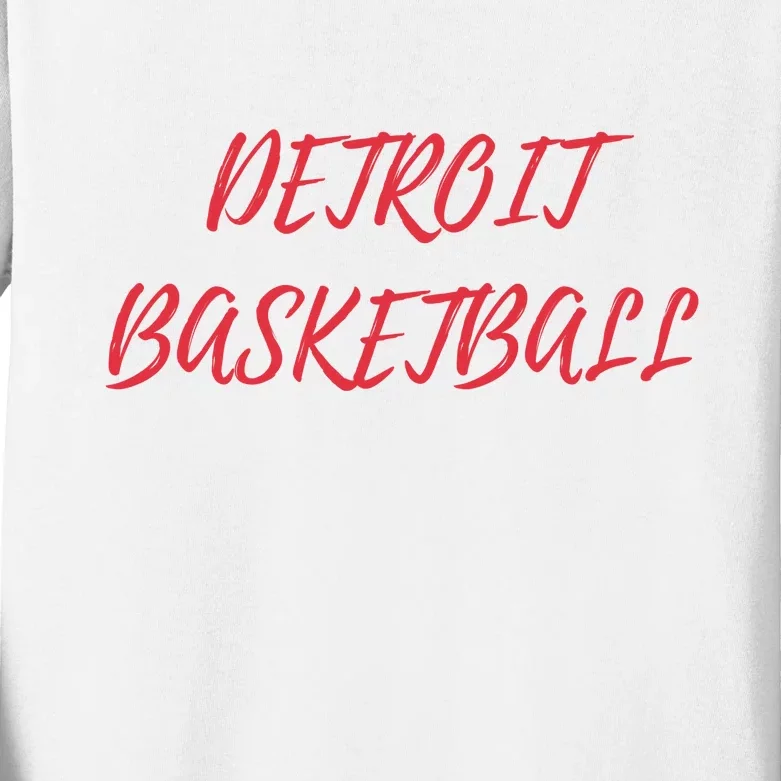 Detroit Basketball Kids Long Sleeve Shirt