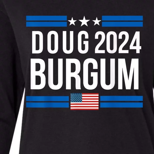 Doug Burgum American Flage 2024 Womens Cotton Relaxed Long Sleeve T-Shirt