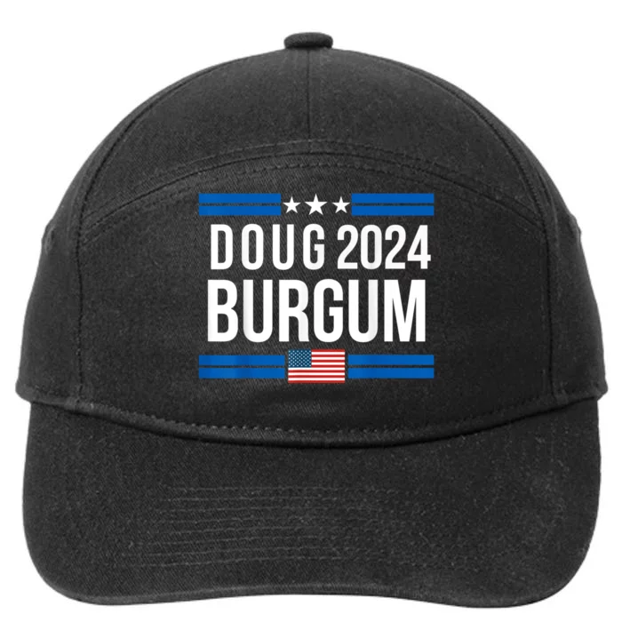 Doug Burgum American Flage 2024 7-Panel Snapback Hat