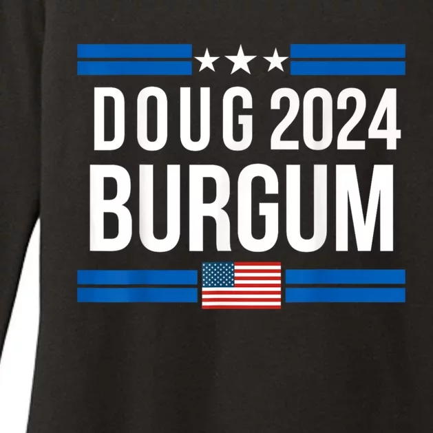 Doug Burgum American Flage 2024 Womens CVC Long Sleeve Shirt