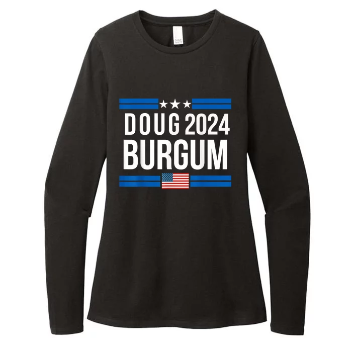 Doug Burgum American Flage 2024 Womens CVC Long Sleeve Shirt