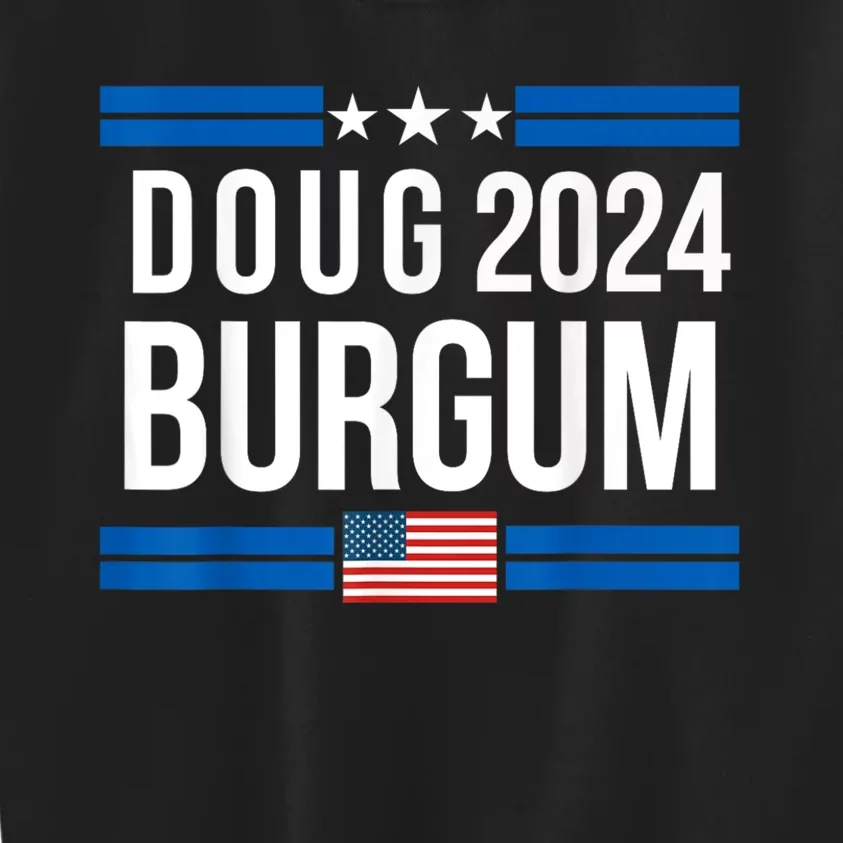 Doug Burgum American Flage 2024 Kids Sweatshirt