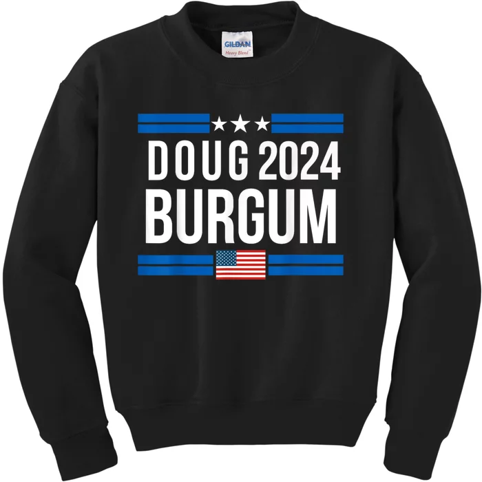 Doug Burgum American Flage 2024 Kids Sweatshirt