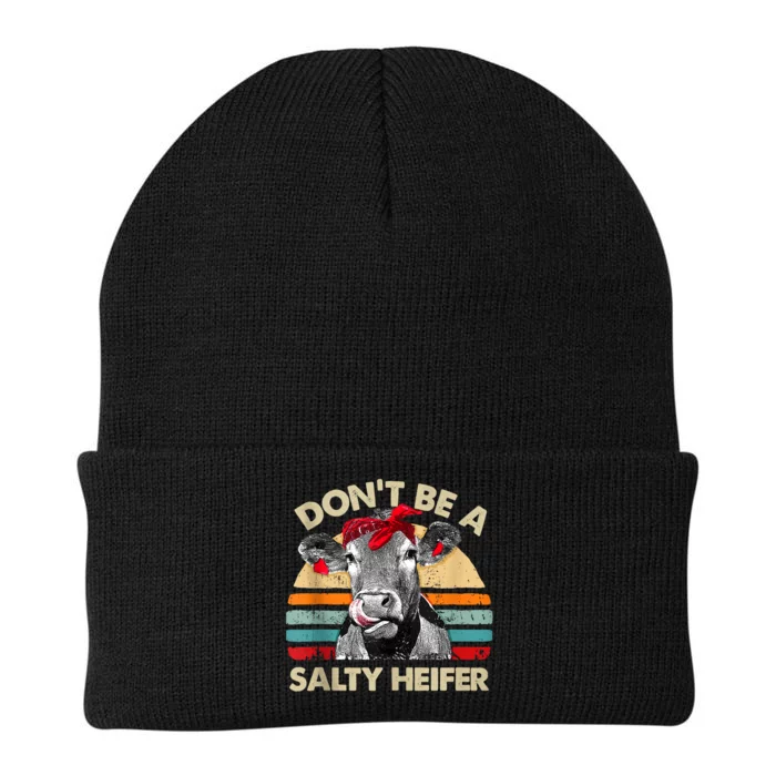 Don’t Be A Salty Heifer Tee Cows Lover Knit Cap Winter Beanie