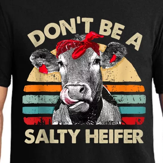 Don’t Be A Salty Heifer Tee Cows Lover Pajama Set