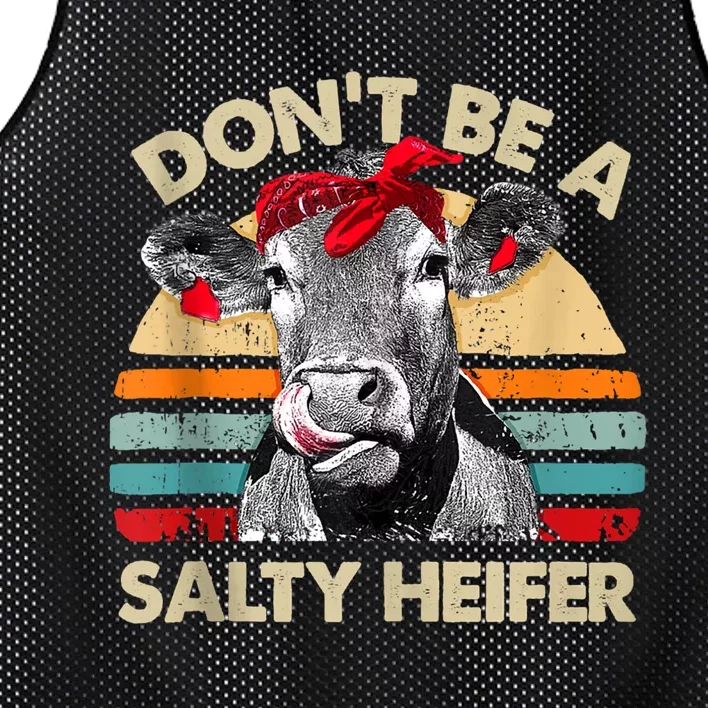 Don’t Be A Salty Heifer Tee Cows Lover Mesh Reversible Basketball Jersey Tank