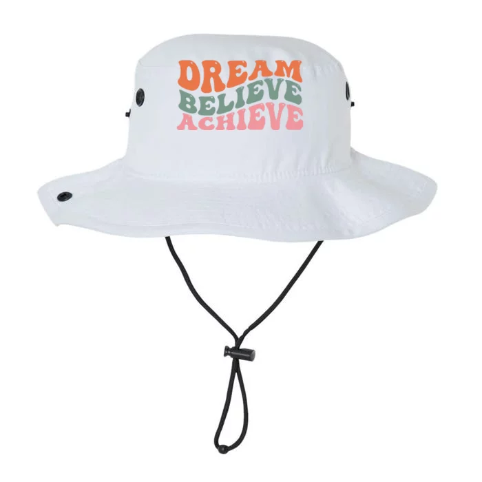 Dream Believe Achieve Positive Quote Legacy Cool Fit Booney Bucket Hat