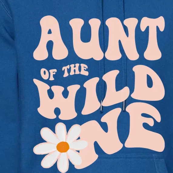 Daisy Birthday Aunt Wild One Boho 1st Birthday Matching Tee Gift Premium Hoodie