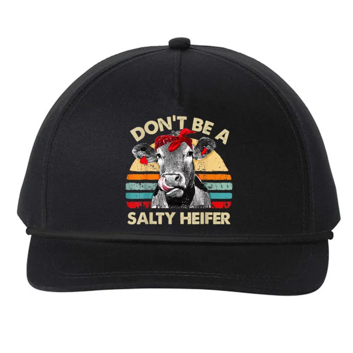 Don't Be a Salty Heifer Cute Highland Cow Lover Snapback Five-Panel Rope Hat