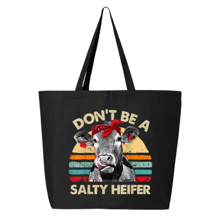 Don't Be a Salty Heifer Cute Highland Cow Lover 25L Jumbo Tote