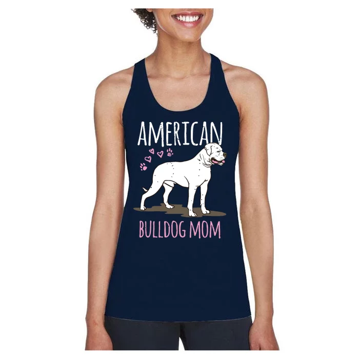 Dog Breed American Bulldog Mama Bulldog Women's Racerback Tank