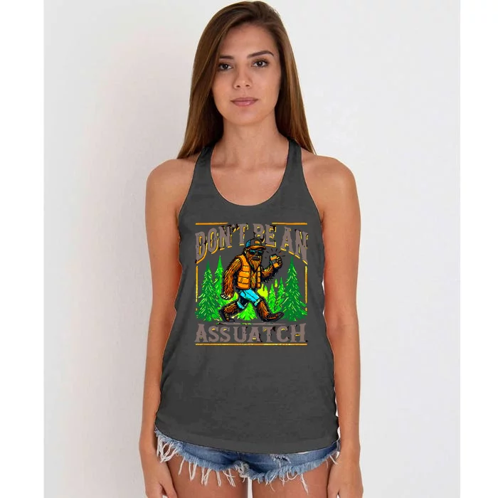 Dont Be An Assquatch Women's Knotted Racerback Tank