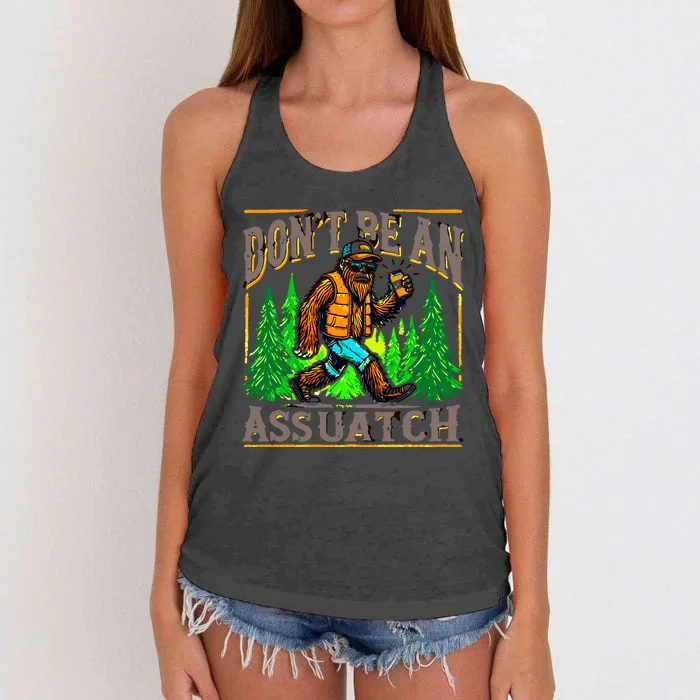 Dont Be An Assquatch Women's Knotted Racerback Tank