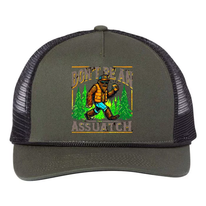 Dont Be An Assquatch Retro Rope Trucker Hat Cap