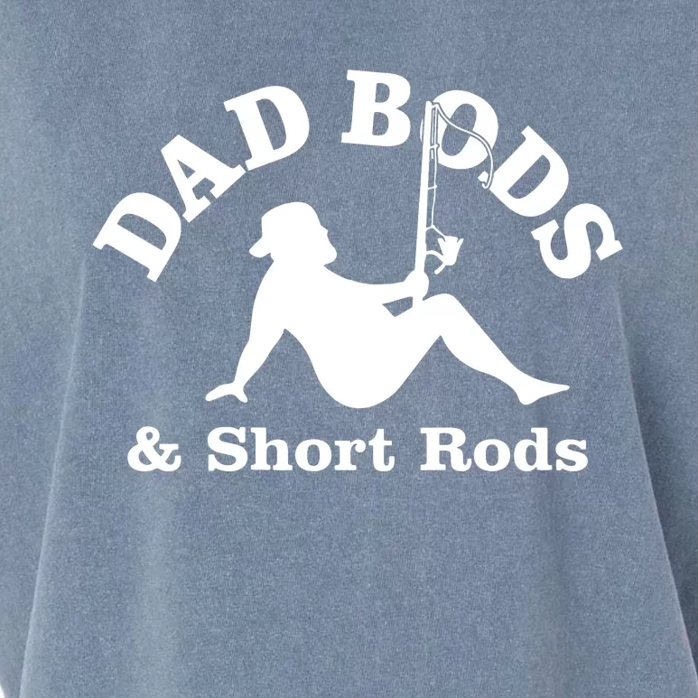 Dad Bods And Short Rods Funny Man Fishing Lovers Garment-Dyed Women's Muscle Tee