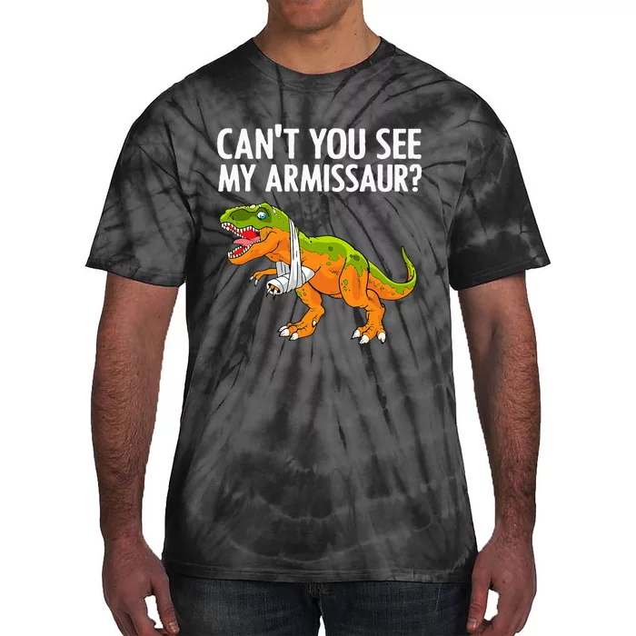 Dinosaur Broken Arm For Hand Wrist Injury Tie-Dye T-Shirt