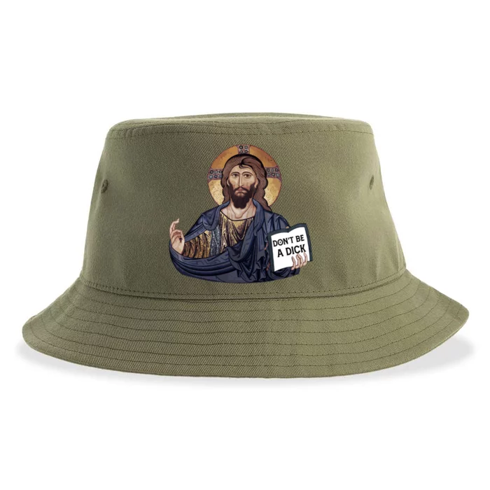 Don't Be A Dick Jesus Book Meaningful Gift Sustainable Bucket Hat