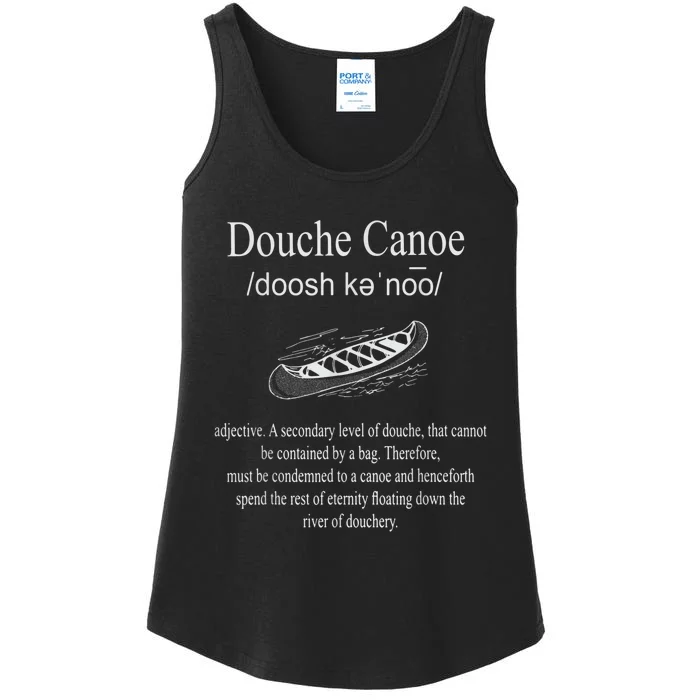 Don't Be A Douche Canoe Definition Funny Humor Ladies Essential Tank