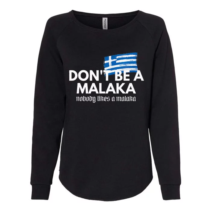 DonT Be A Malaka Medusa Greek Womens California Wash Sweatshirt