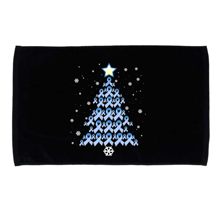 Diabetes Blue Awareness Ribbon Snowflakes Diabetic T1D Microfiber Hand Towel