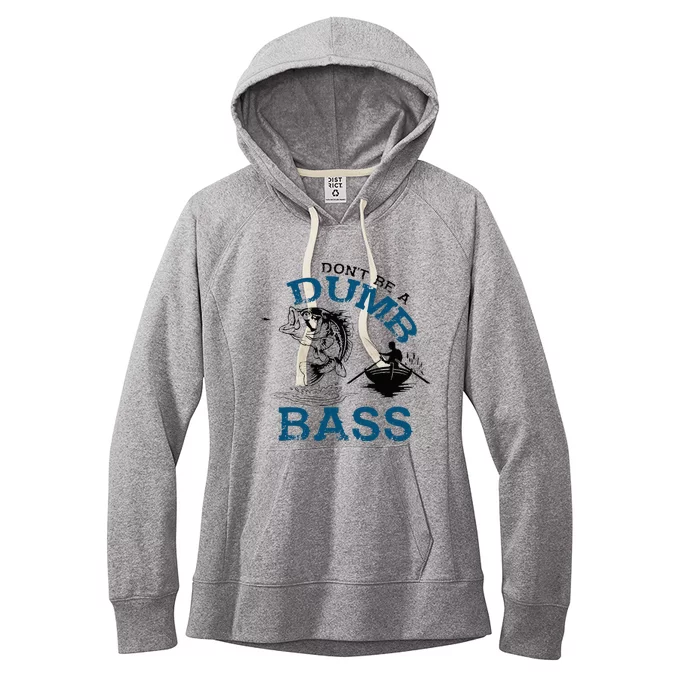 Dont Be A Dumb Bass Fishing Gifts For Men Fisherman Dad Papa Women's Fleece Hoodie