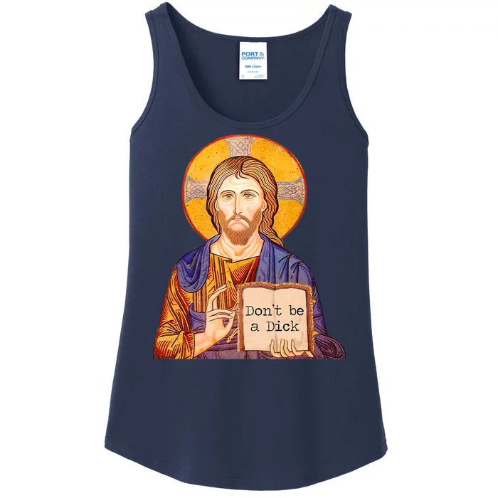 Don't Be A Dick Jesus Ladies Essential Tank