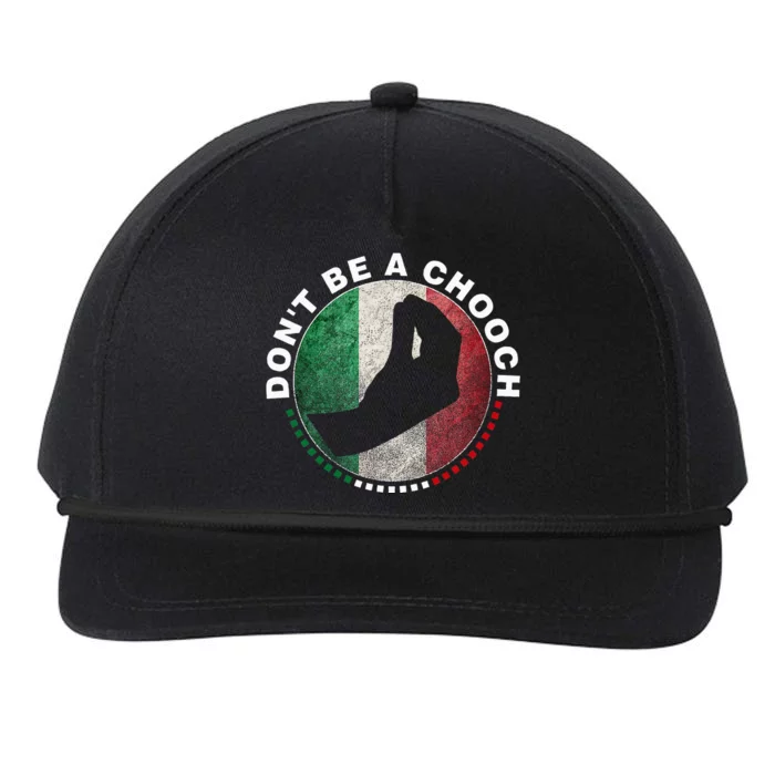 Dont Be A Chooch Italian Snapback Five-Panel Rope Hat