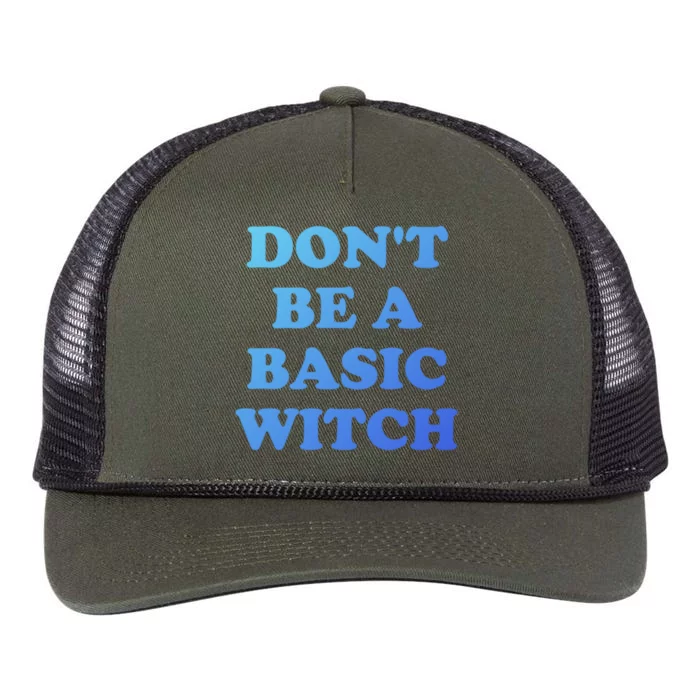 Dont Be A Basic Witch Funny Halloween Funny Gift Retro Rope Trucker Hat Cap