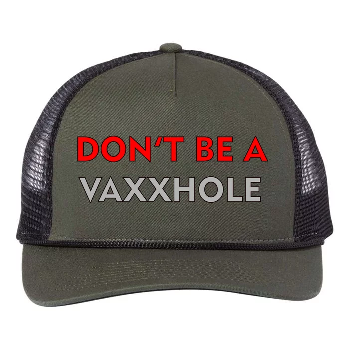 Don't Be A Vaxxhole Retro Rope Trucker Hat Cap