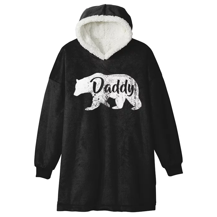 Daddy Bear Awesome Camping funny summer Hooded Wearable Blanket