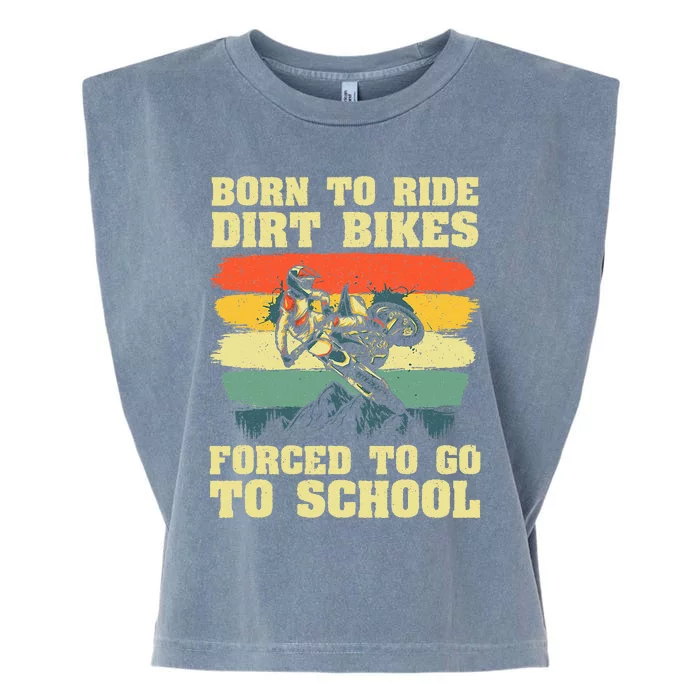 Dirt Bike Art For Motocross Dirt Bike Rider Garment-Dyed Women's Muscle Tee