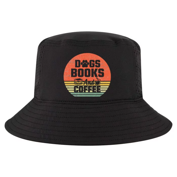 Dogs Books And Coffee Shirt Coffee Dogs Books Lovers Cool Comfort Performance Bucket Hat