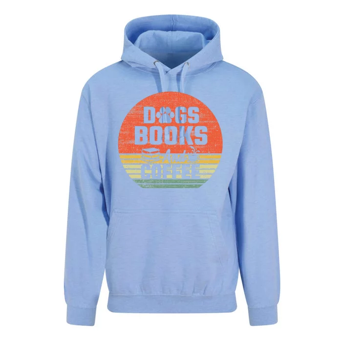 Dogs Books And Coffee Shirt Coffee Dogs Books Lovers Unisex Surf Hoodie