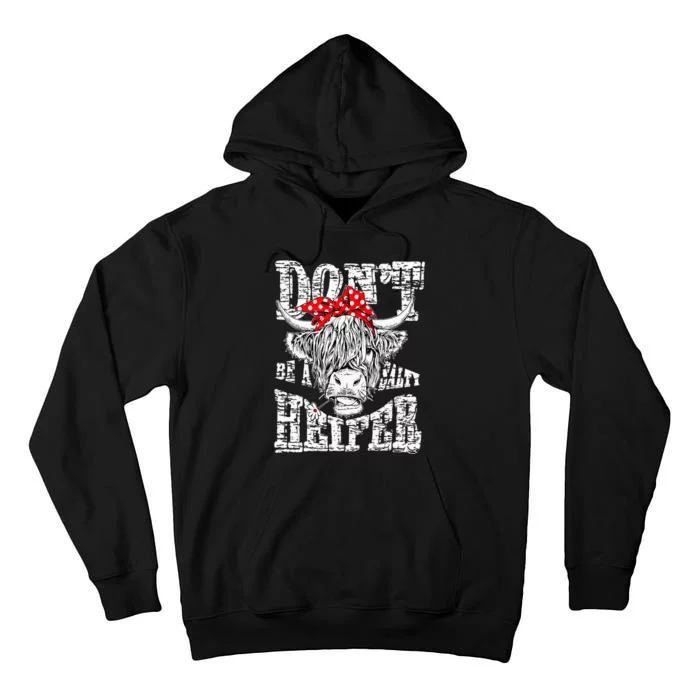 Don't Be A Salty Heifer Country Cows Farm Lover Gifts Farmer Tall Hoodie