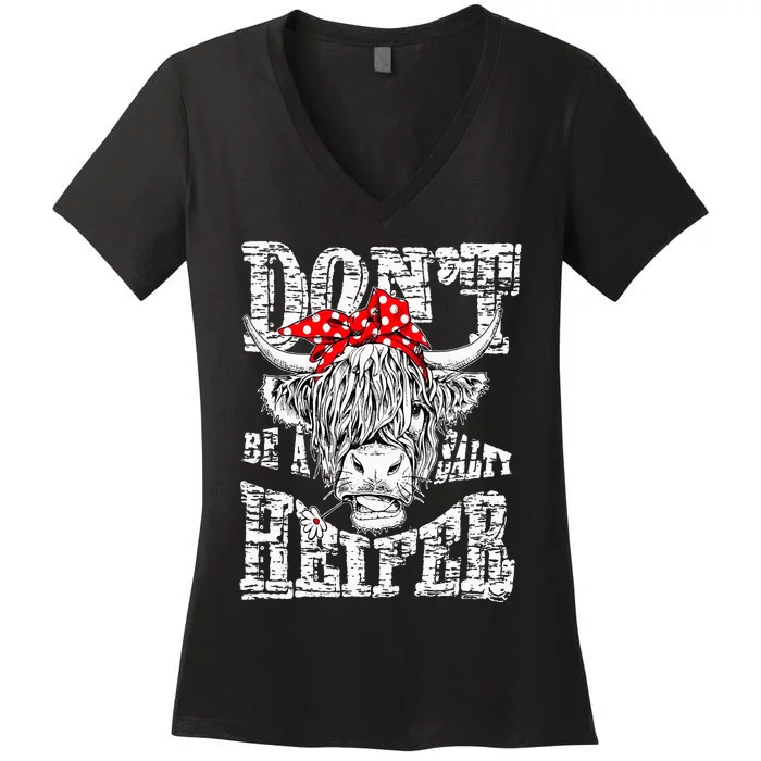 Don't Be A Salty Heifer Country Cows Farm Lover Gifts Farmer Women's V-Neck T-Shirt