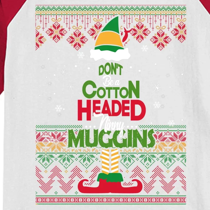 Don't Be A Cotton Headed Ninny Muggins Kids Colorblock Raglan Jersey