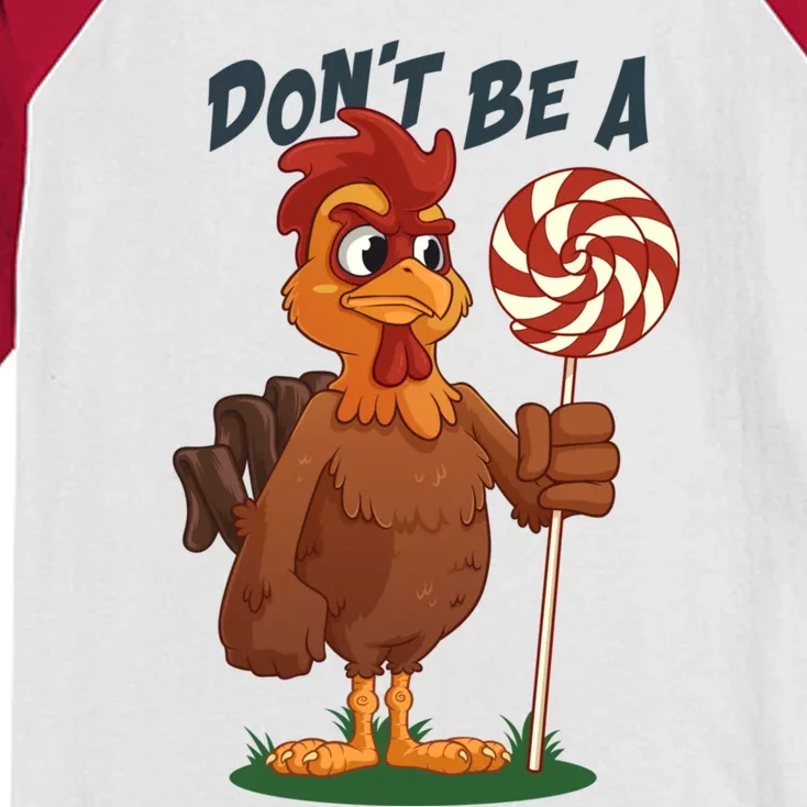 DonT Be A Cock Sucker Rooster Kids Colorblock Raglan Jersey