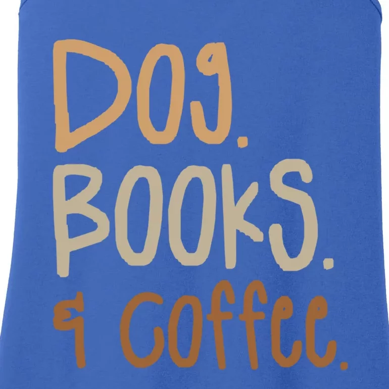 Dog Books And Coffee Caffeine Lover Gift Ladies Essential Tank